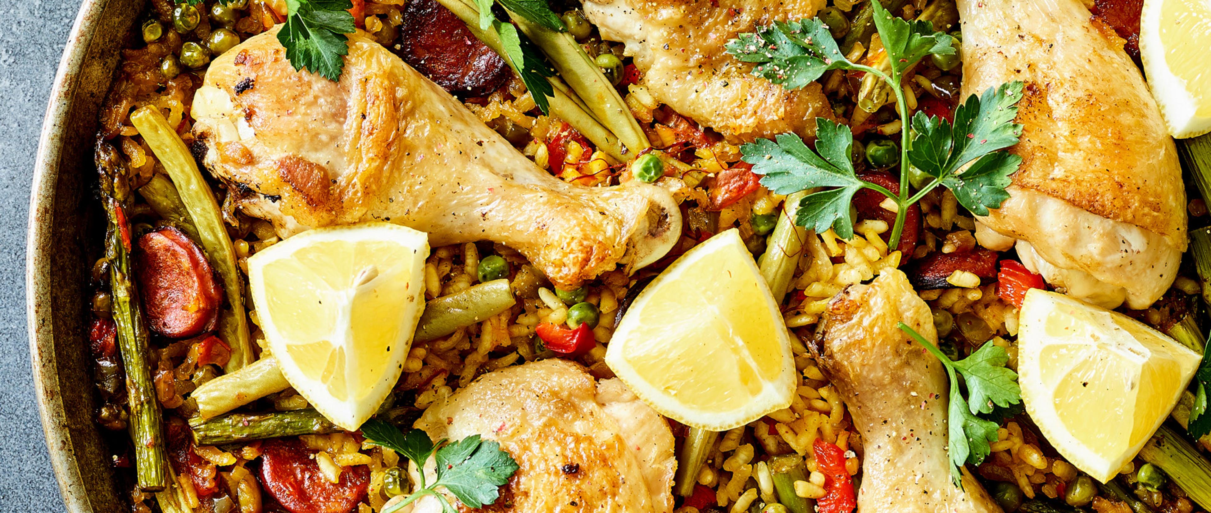 BBQ paella met kip en chorizo Alvo